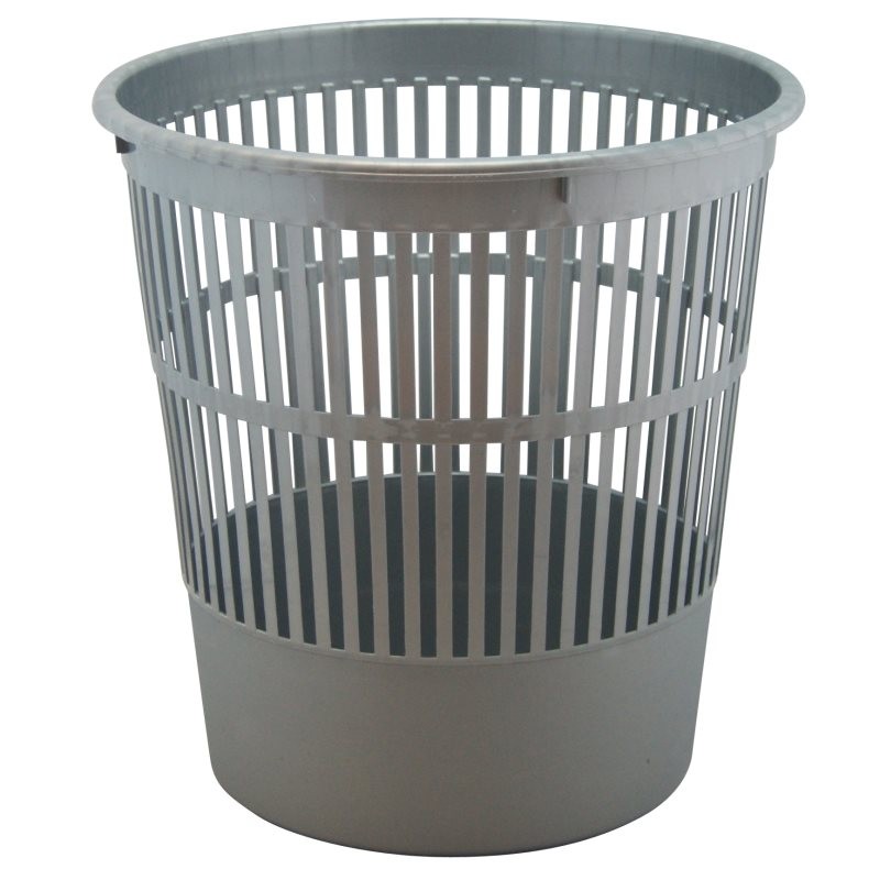 Lot De 5 Corbeilles à Papier Bureau 16L Noir - Poubelles Ajourées Plastique Pour Bureau/Chambre