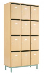 Armoire 12 Cases avec Portes Courrier