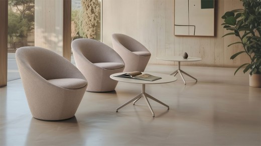 Lot de 3 Fauteuils lounge design WABAO INCLASS