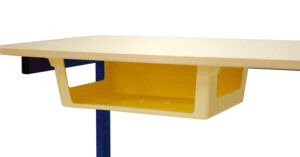 Lot de 8 Casiers porte-documents en plastique injecté pour table scolaire