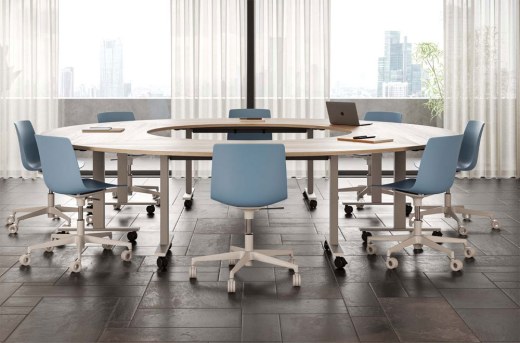 Ensemble de 4 Tables Rabattables POP FOLDING Quart de Rond