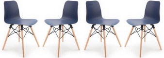 Lot de 4 Chaises NUT Pieds Bois