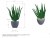 Lot de 2 Plantes Artificielles Haute Qualité Aloe Vera 550 avec Pot