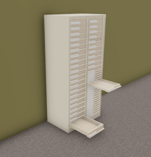 Armoirette de Classement 2 Colonnes Hauteur 135 cm 52 Tiroirs e-Clen