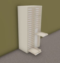 Armoirette de Classement 2 Colonnes Hauteur 135 cm 52 Tiroirs e-Clen