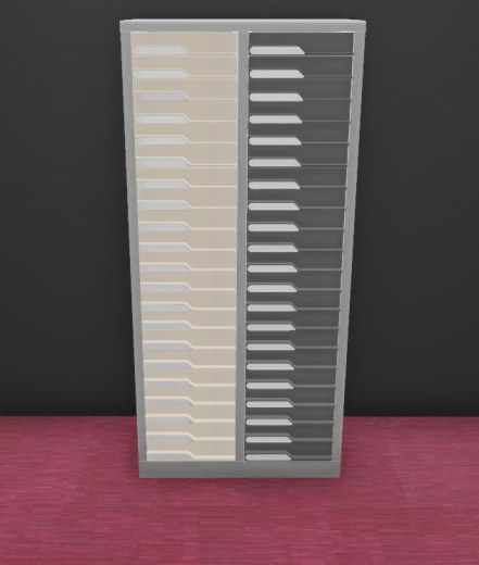 Armoirette de Classement Hauteur 135 cm 2 Colonnes 42 Tiroirs TP6 e-Clen