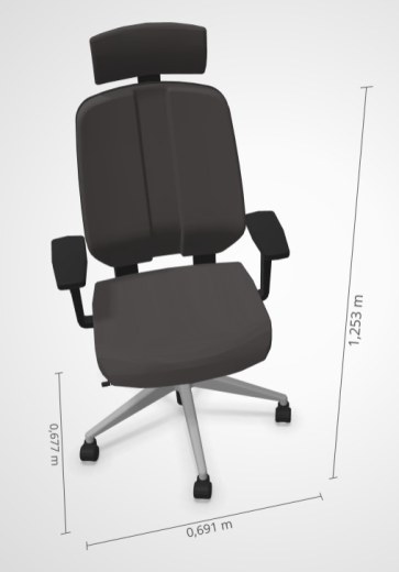 Fauteuil de Bureau Artech Ergo Tapissé Eurosit