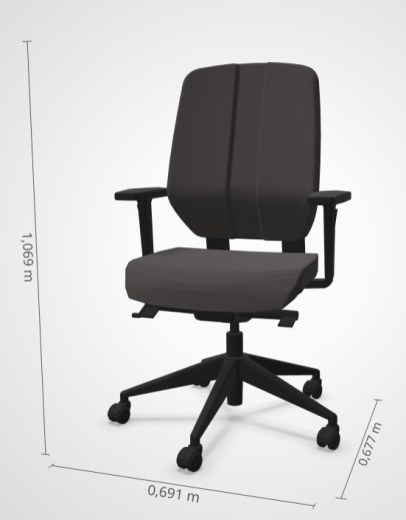 Fauteuil de Bureau Artech Ergo Tapissé Eurosit