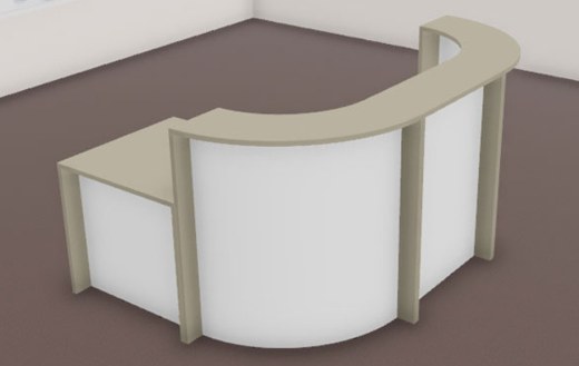 Banque d'Accueil Courbe VAL 7 avec Module Bas