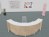 Banque d'Accueil RECEPTION GLASS Courbe 120°