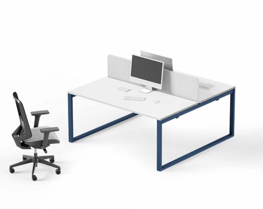 Bench 2 Postes V-NEXT avec Panneau-écran mélaminé