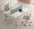 Bench 2 postes YES SOFT coins arrondis pieds bois