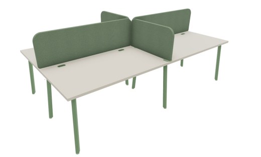 Bench NV Studio 4 Postes avec Panneaux-écrans