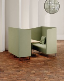 Box Acoustique 4 places AMITY connectée avec Table Amovible et Coussins