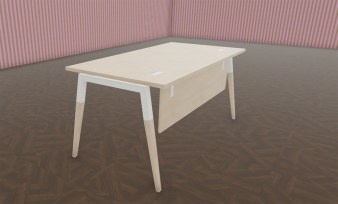 Bureau ASKA Pieds Bois avec Voile-de-fond 