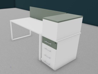 Bureau avec Caisson et Réhausse URBAN