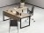 Bureau avec Retour V-NEXT pieds de couleur