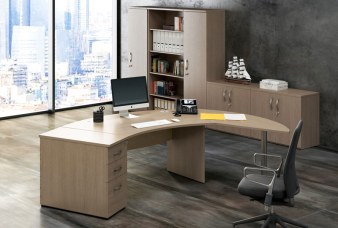 Bureau Courbe MODULO avec Caisson et Convivialité