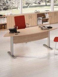 Bureau Courbe avec Voile-de-Fond MODULO