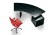 Bureau Cuir Courbe Epico avec Caisson Cuir