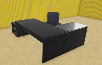 Bureau de Direction ASSET avec Retour Verre et Caisson