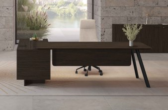 Bureau de Direction SHAPE LIGHT avec Crédence et Electrification