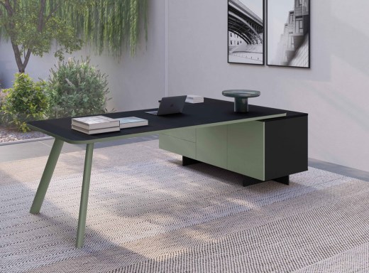Bureau de Direction SHAPE LIGHT sur Crédence de Couleur