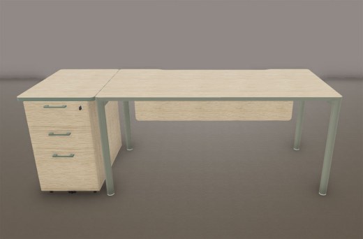 Bureau NUANZA avec Voile-de-Fond sur Crédence B-BOX