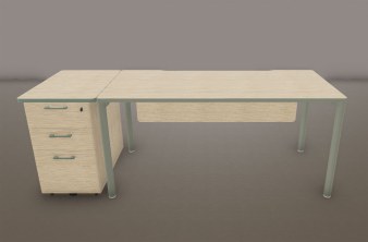 Bureau NUANZA avec Voile-de-Fond sur Crédence B-BOX
