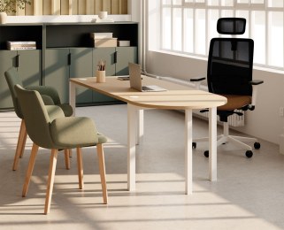 Bureau Manager OPTIM avec Extension Arrondie