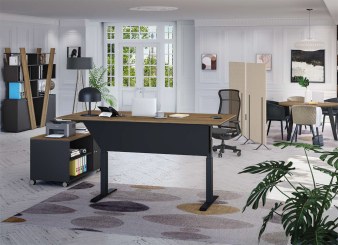Bureau de Direction Réglable KHEOPS LEVEL avec Desserte