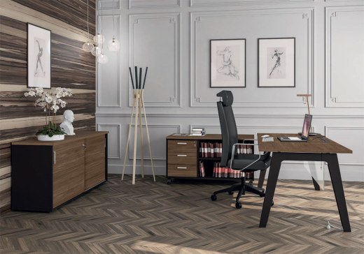 Ensemble Manager Steely avec Rangements