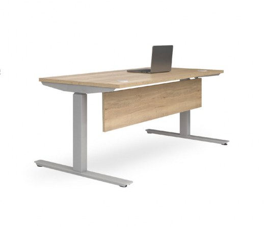 Bureau Réglable en Hauteur avec Voile-de-Fond Acacia Flex Up