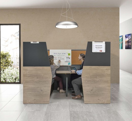 Box Acoustique 6 Places IN TEAM Gris avec Table