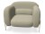 Fauteuil Fluffy tissu Cura non feu