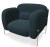 Fauteuil Fluffy tissu Cura non feu