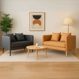 Canapé 2 Places NAVETTE Chic avec Coussins