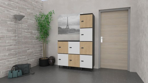 Ensemble de Casiers Individuels DDC 8 Cases et 8 Portes