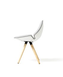 Ensemble de 2 Chaises EON SOFT Tapissée avec Pieds Bois
