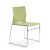 Lot de 4 Chaises LINE piétement luge chromé