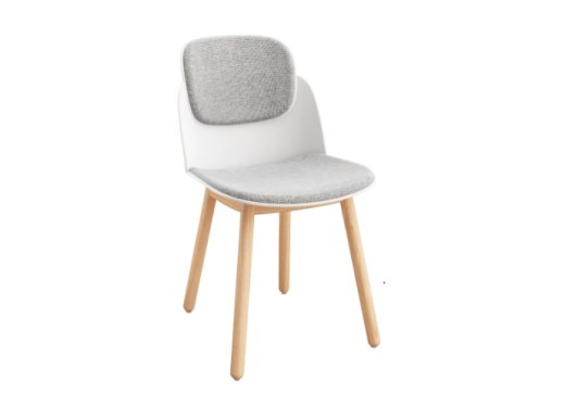 Lot de 2 Chaises LOOP pieds bois et placets d'assise et dos