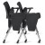 Lot de 2 Chaises NINO assise relevable tablette et roulettes