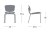 Lot de 4 Chaises design SLIDE en Polycarbonate Transparent ou Noir Opaque