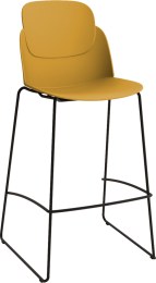 Lot de 2 Chaises Hautes Piètement Fermé LOOP Assise H76 cm