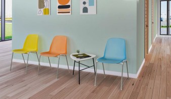 Lot de 4 Chaises CHARLENE polypropylène givré