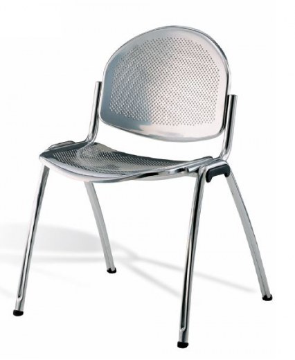 Lot de 2 Chaises Madi Métal Gris Verni