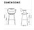 Lot de 2 Chaises Hautes Bois LEGNA Assise Tissu