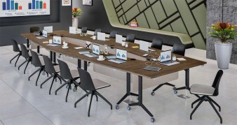 8 Tables Rabattables ELIS Tonneau avec voiles-de-fond et obturateurs
