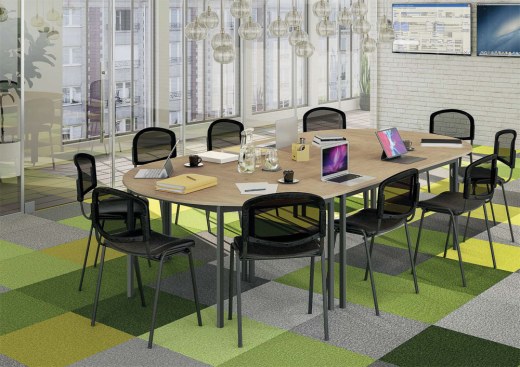 Ensemble de Tables Polyvalentes de Forme Ovale