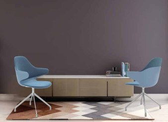 Lot de 2 Fauteuils Pivotants FARFALLA Piètement 4 Branches